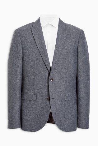 Blue Light Weight Donegal Slim Fit Suit: Jacket